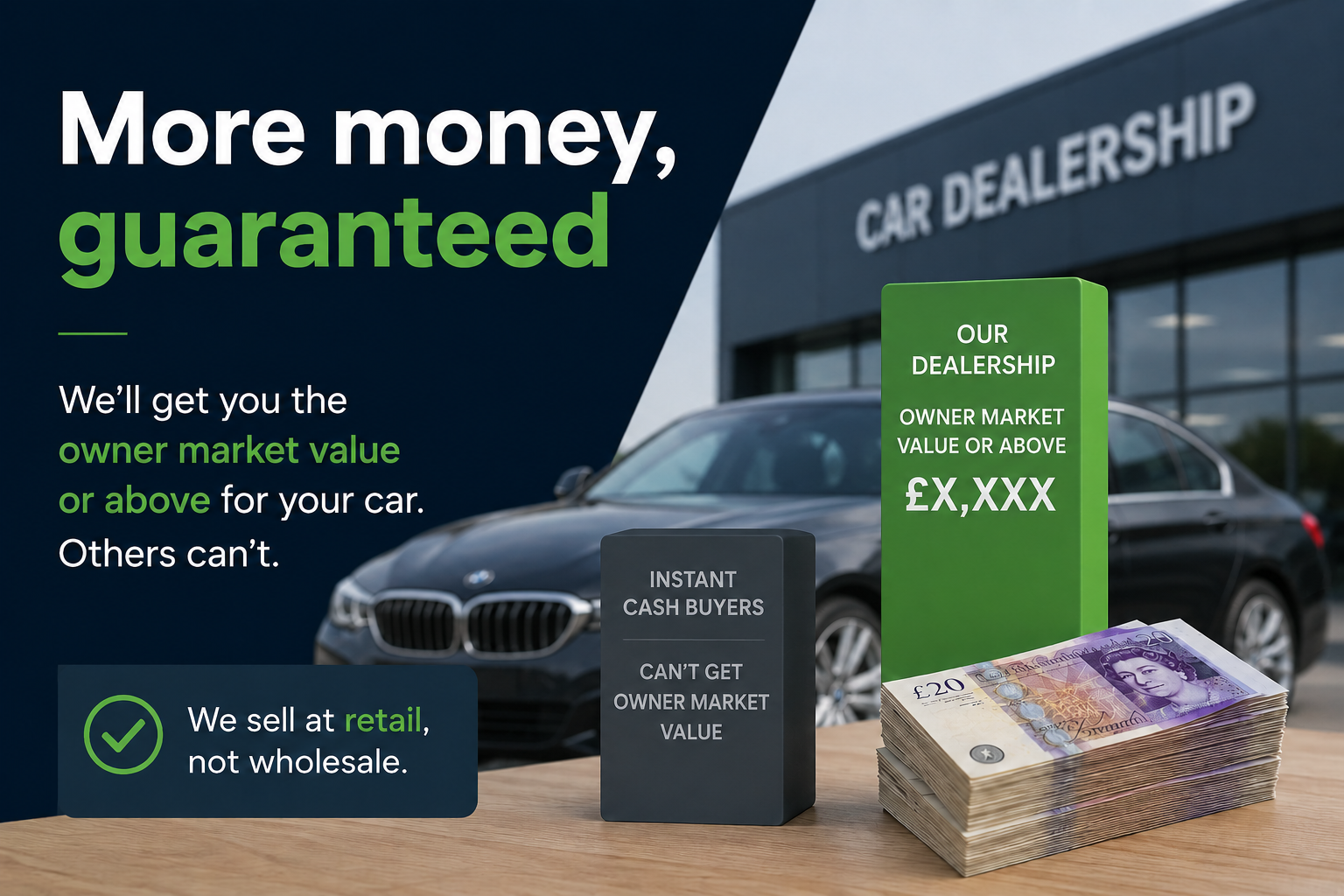 More money, guaranteed — sellers earn £1,800 more than instant-cash buyers